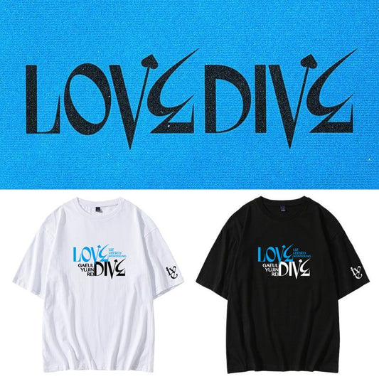 IVE MERCH LOVE DIVE 100% COTTON T-SHIRTS (various colors)