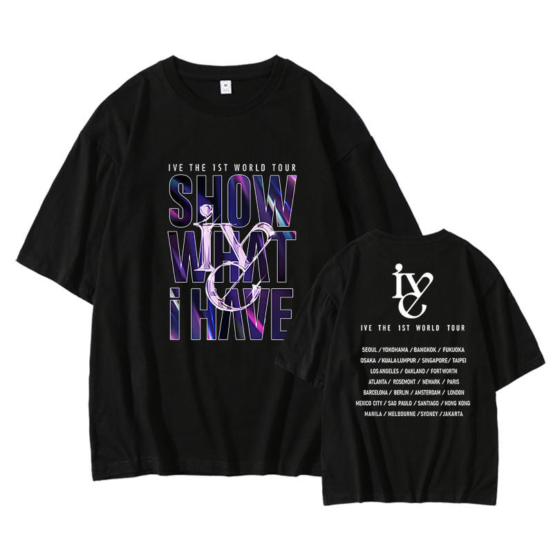 IVE MERCH T SHIRT 1St WORD TOUR 2024 "Show What i have" 100% COTTON