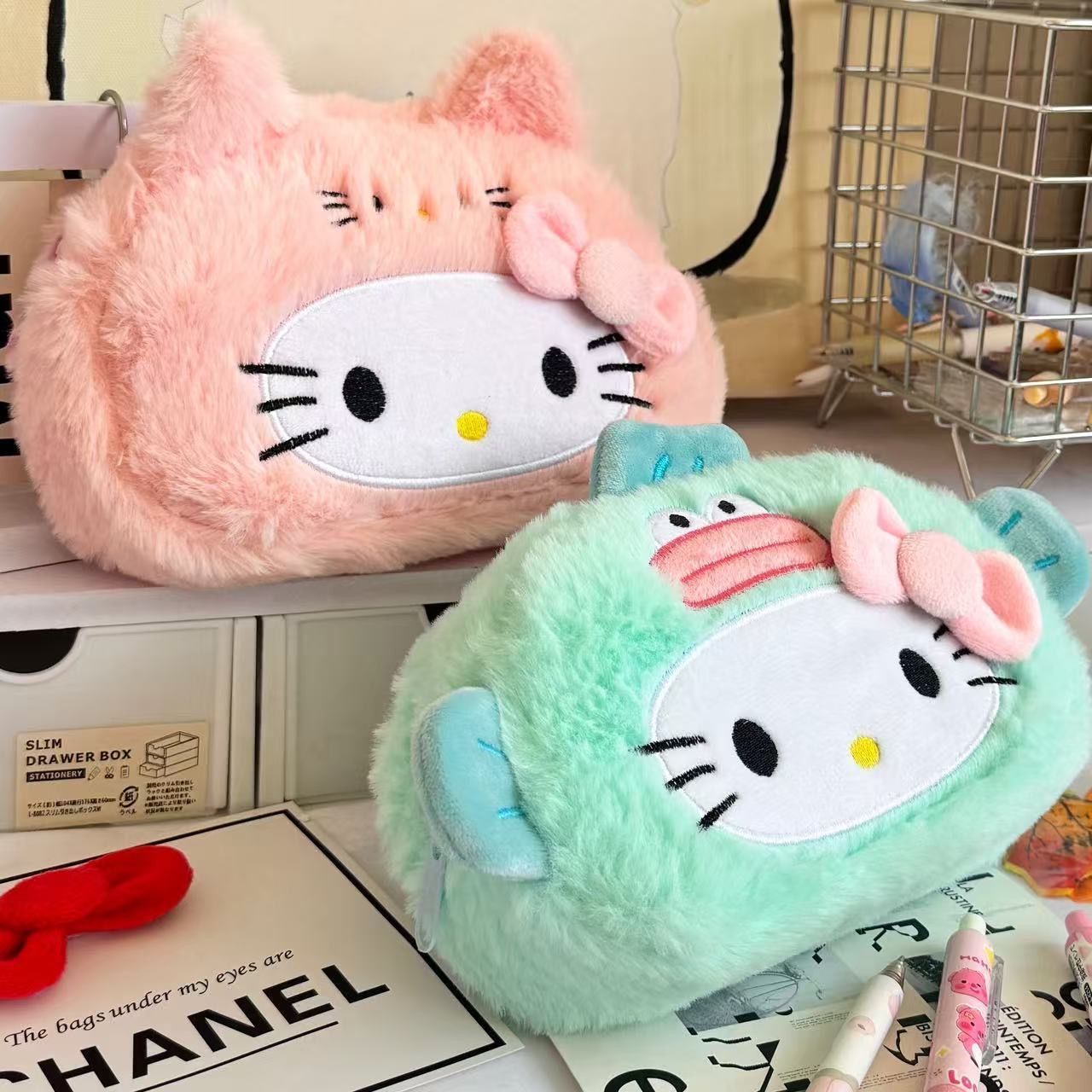 HELLO KITTY PLUSH PENCIL CASES