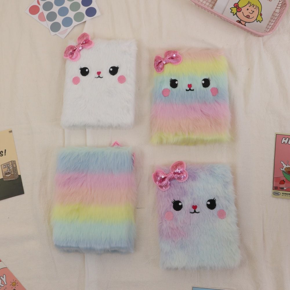 KAWAII NOTEBOOK WITH PLUSH COVER