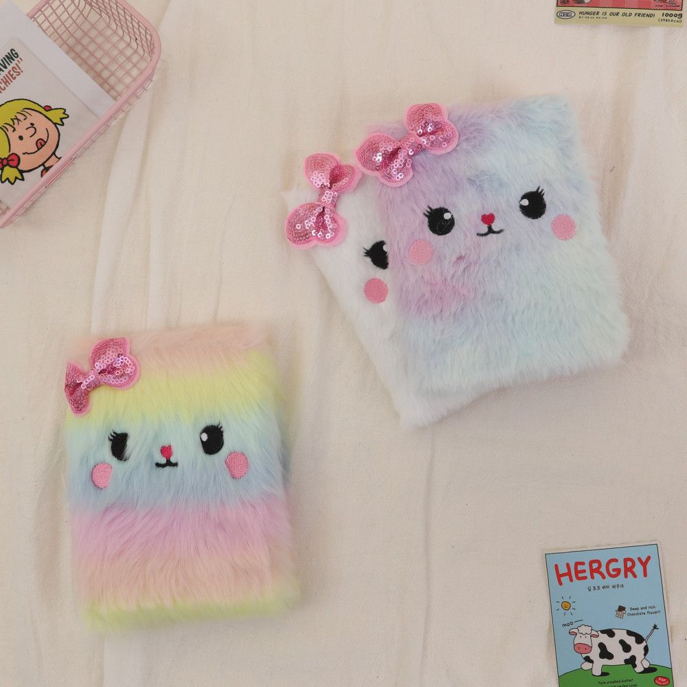 KAWAII NOTEBOOK WITH PLUSH COVER