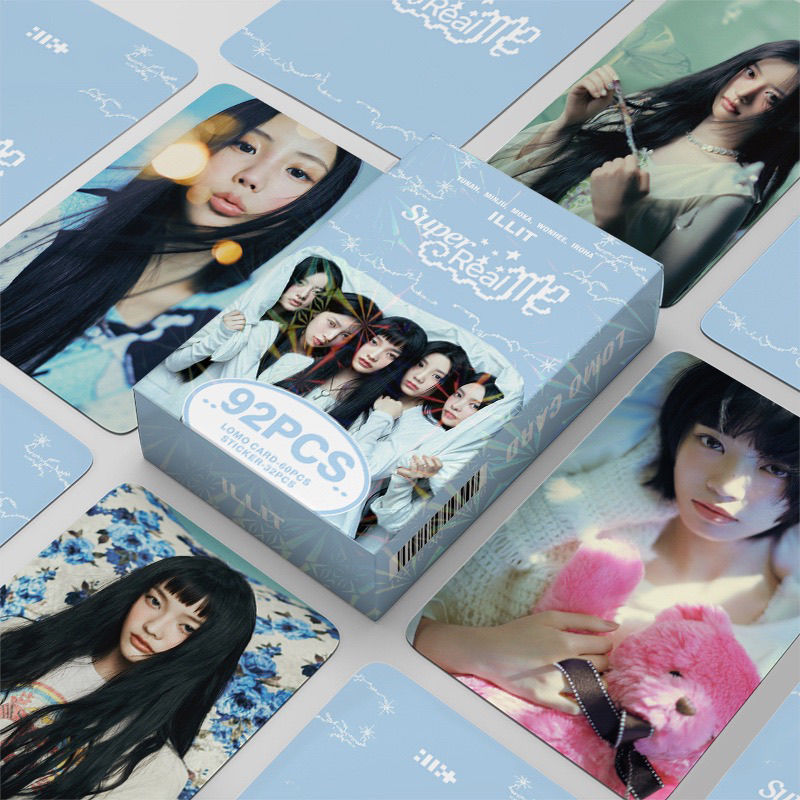 ILLIT SUPER REAL ME PHOTOCARDS 92 PCS(60 CARDS+ 32 STICKERS)