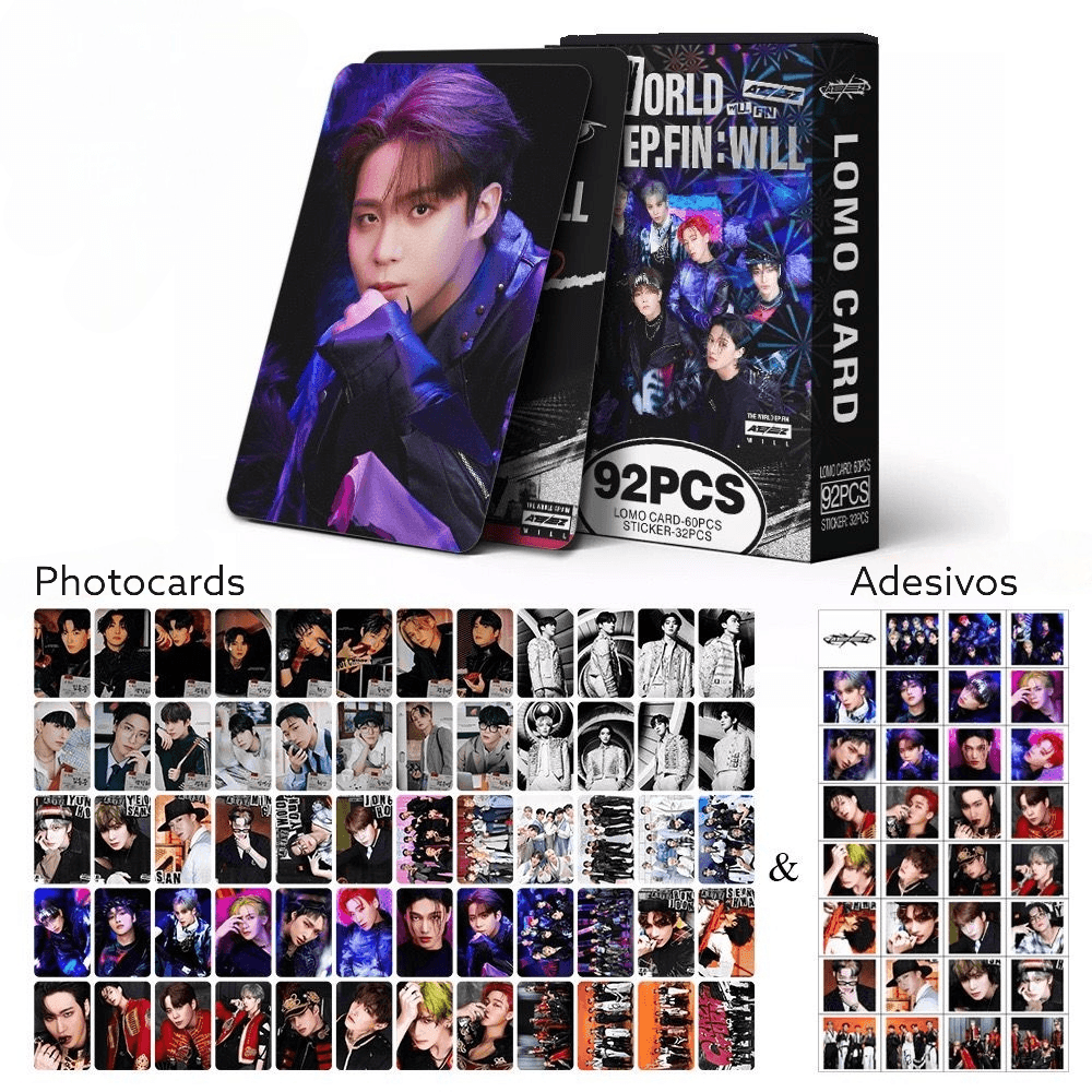 PHOTOCARDS ATEEZ 2024 TOWARDS THE LIGHTKITS 92 PCS (60 PHOTOCARDS + 32 STICKERS)